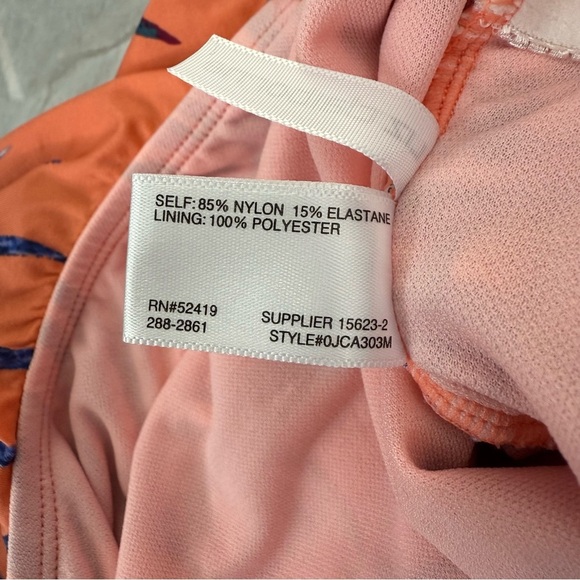 Women’s Liz Claiborne Floral Ruffle Ruched Padded One Piece Swimsuit Size 12 - Picture 13 of 16